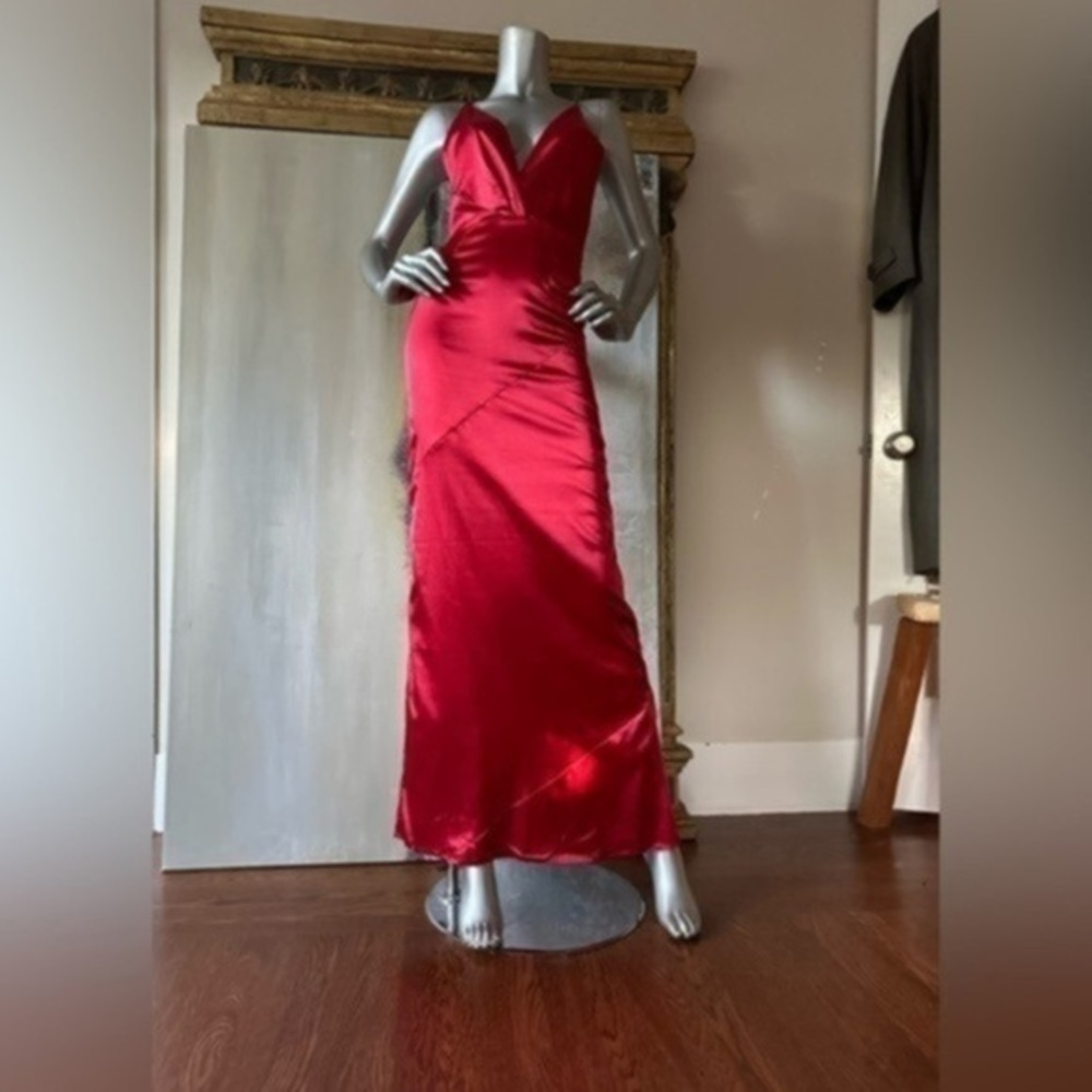 SUPERDOWN Red Backless Long Dress XS